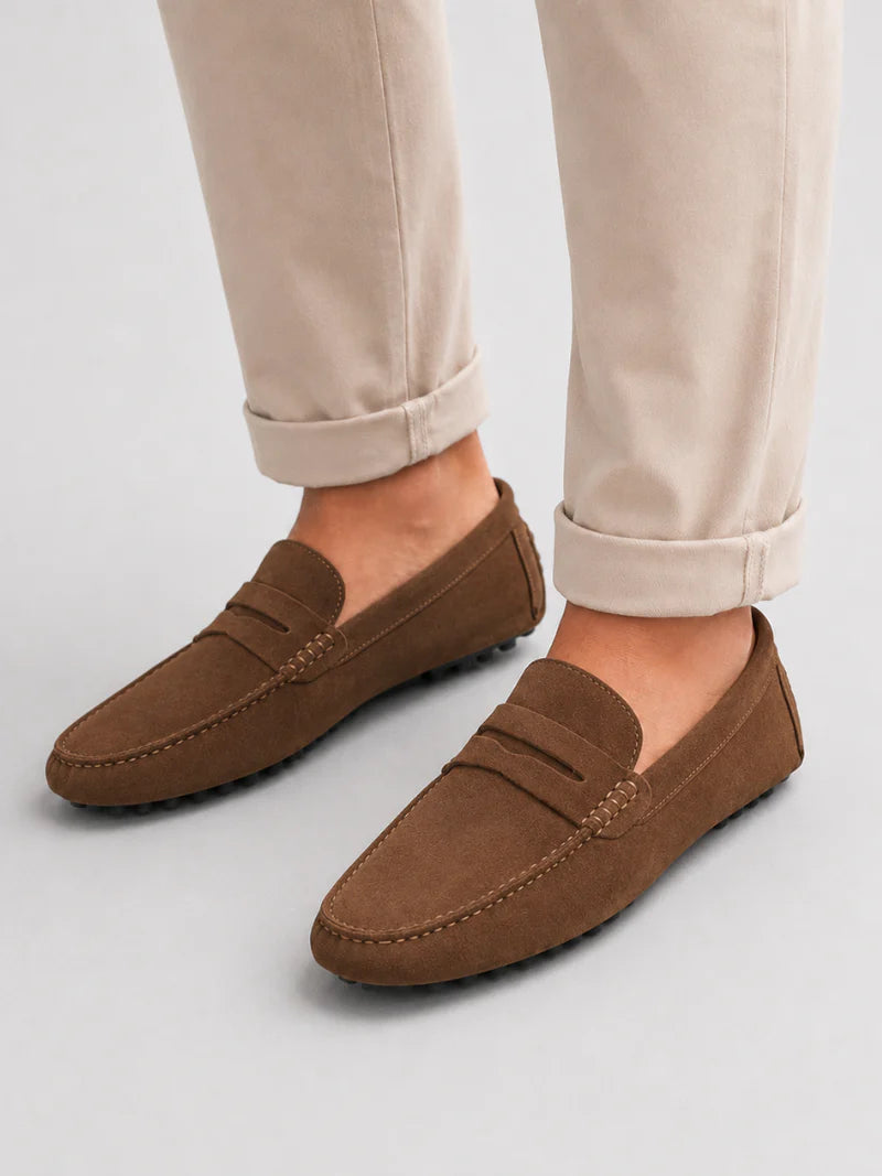 Herren Wildleder-Penny-Loafer | Klassische Slipper