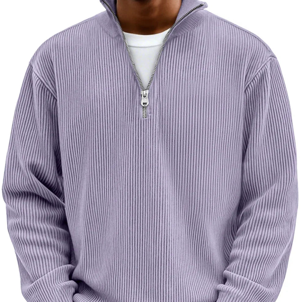 Strick Zip Pullover Herren Cardigan Warm Reißverschluss