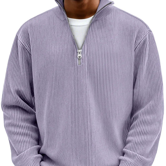 Strick Zip Pullover Herren Cardigan Warm Reißverschluss