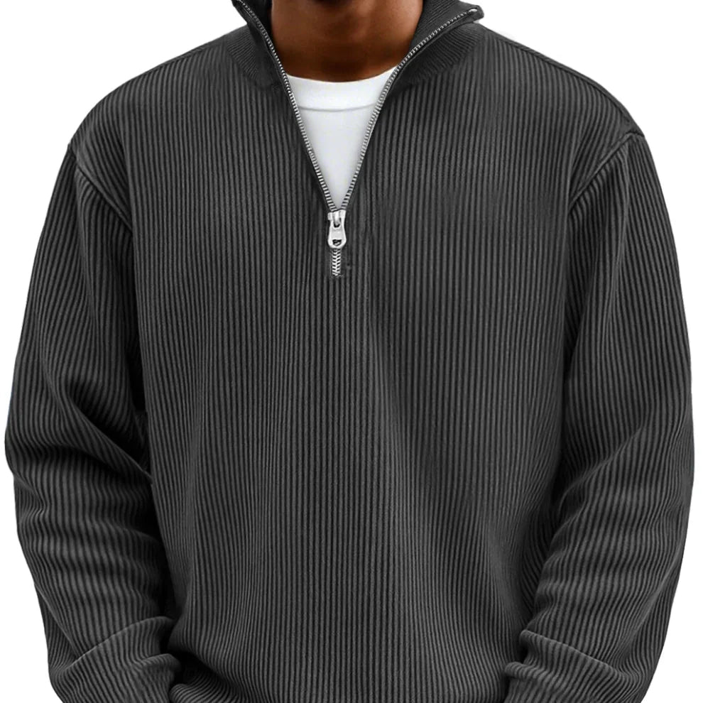 Strick Zip Pullover Herren Cardigan Warm Reißverschluss
