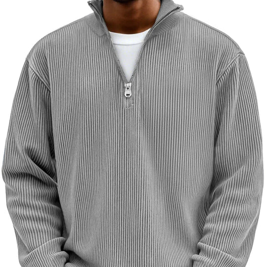 Strick Zip Pullover Herren Cardigan Warm Reißverschluss