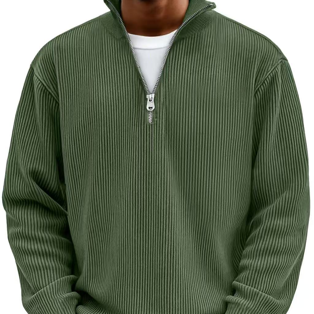 Strick Zip Pullover Herren Cardigan Warm Reißverschluss