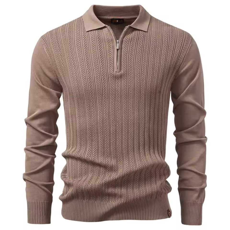 Troyer Quarter-Zip Pullover Herren Urban Sweater Zip
