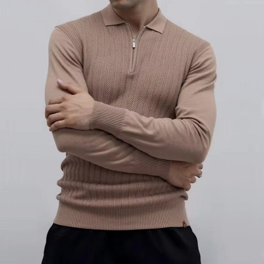 Troyer Quarter-Zip Pullover Herren Urban Sweater Zip