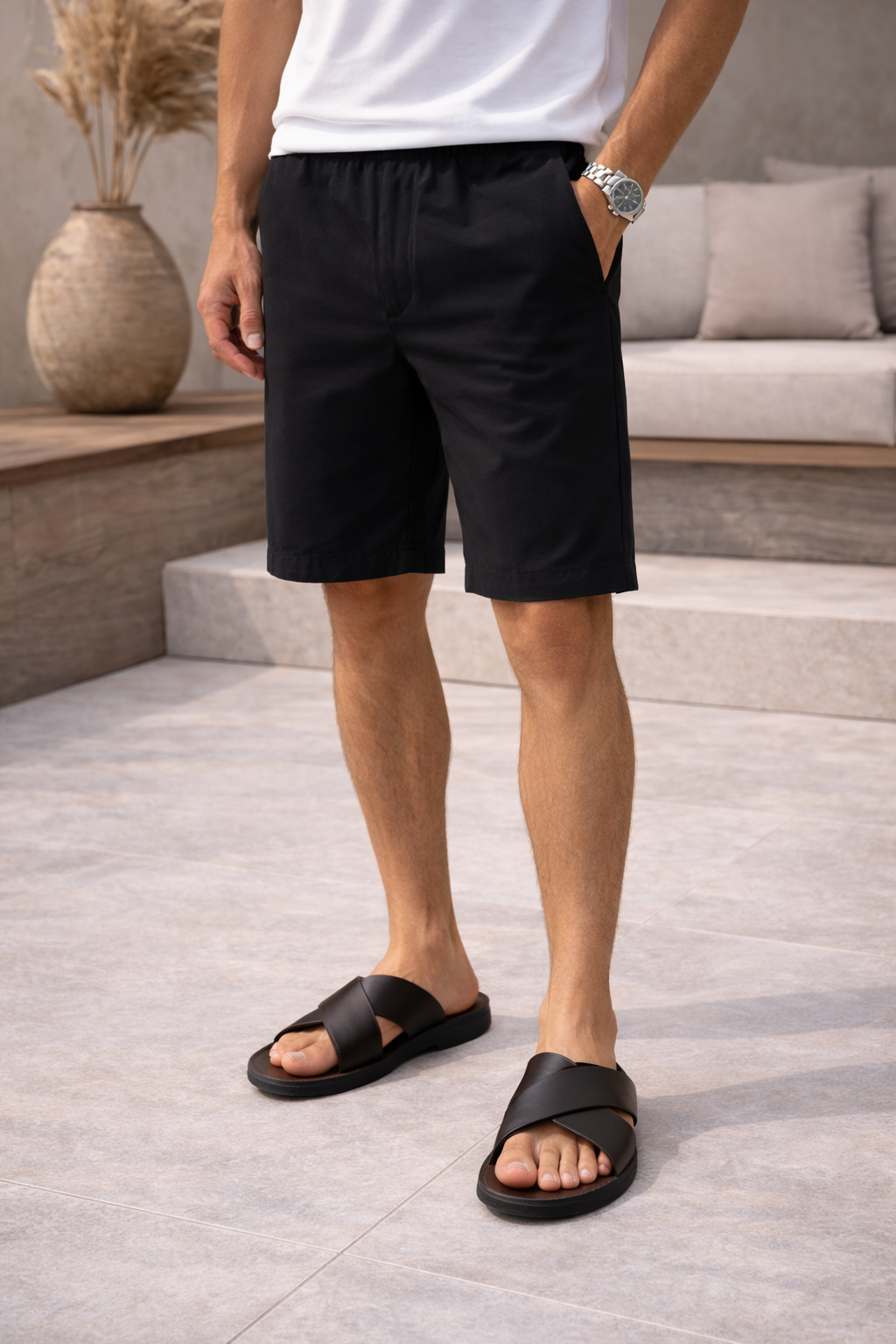 Leder Sandalen Herren Kreuzriemen Sommer Outdoor Schuhe