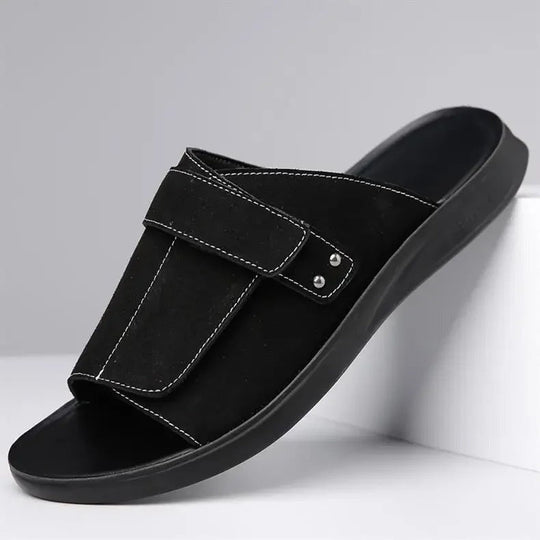 Wildleder Slides Sandalen Herren Strand Sommer Komfort