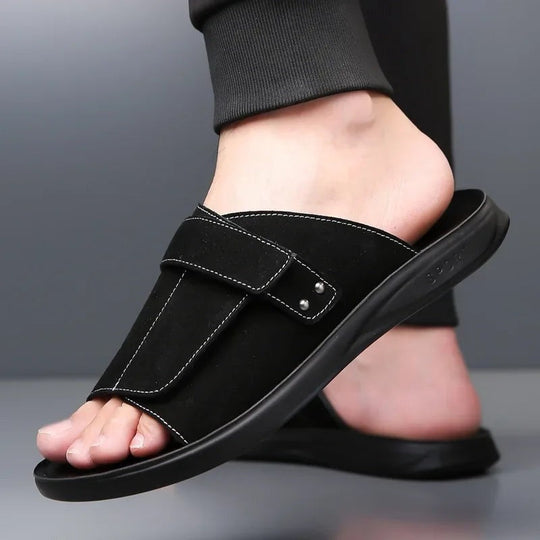Wildleder Slides Sandalen Herren Strand Sommer Komfort