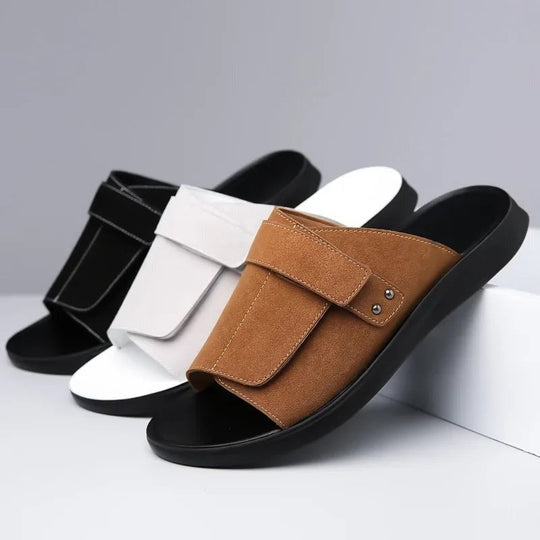Wildleder Slides Sandalen Herren Strand Sommer Komfort