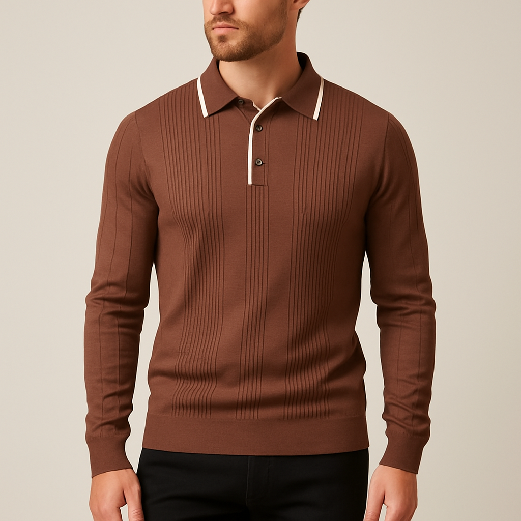 Weiches Strick Poloshirt Herren Kurzarm Smart Casual