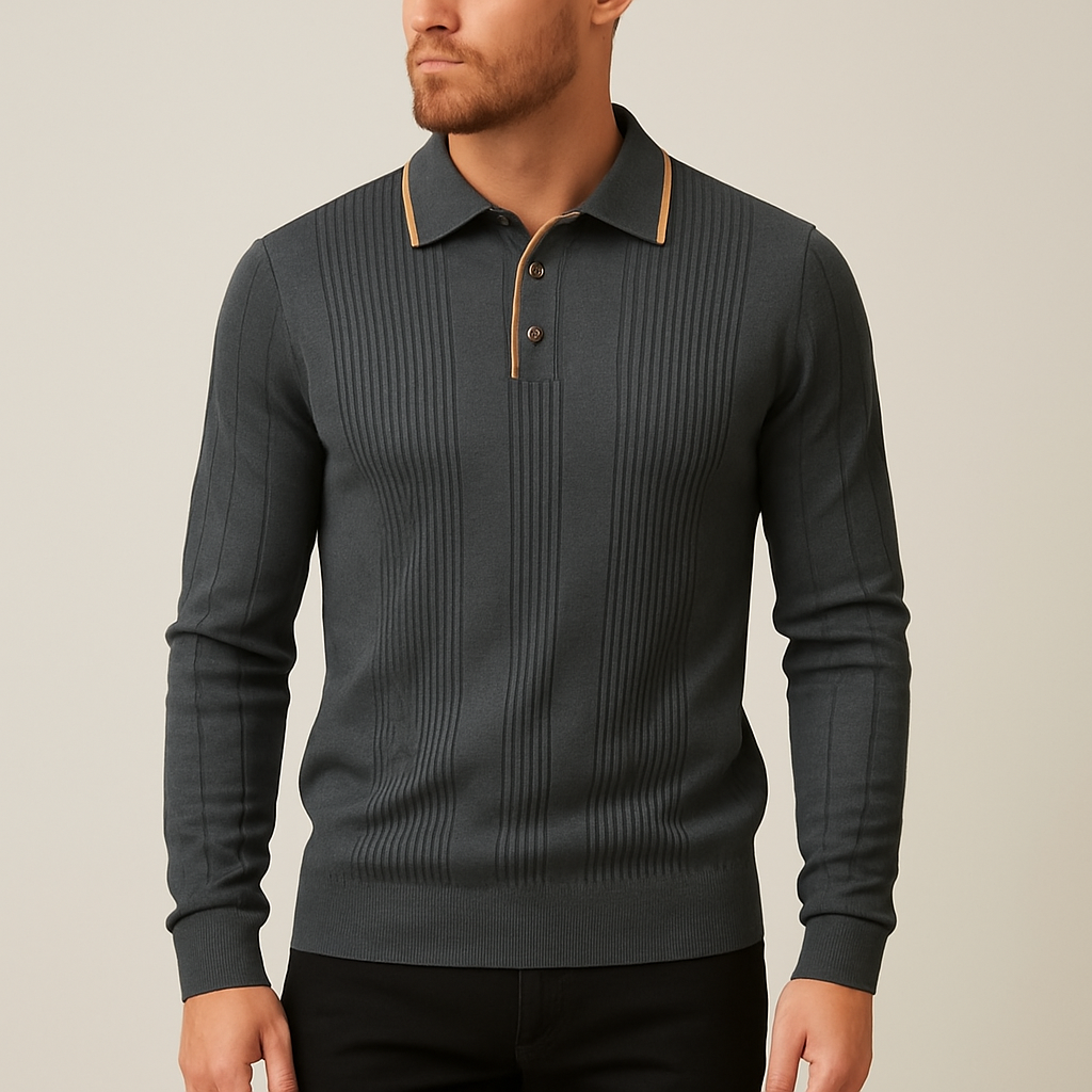 Weiches Strick Poloshirt Herren Kurzarm Smart Casual