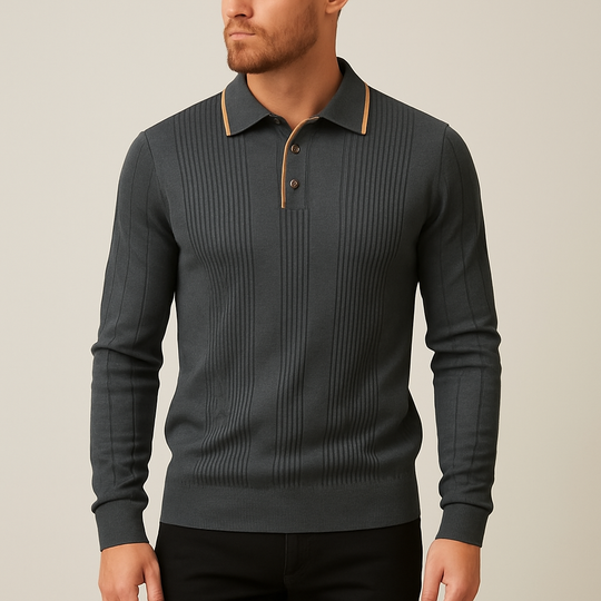 Weiches Strick Poloshirt Herren Kurzarm Smart Casual