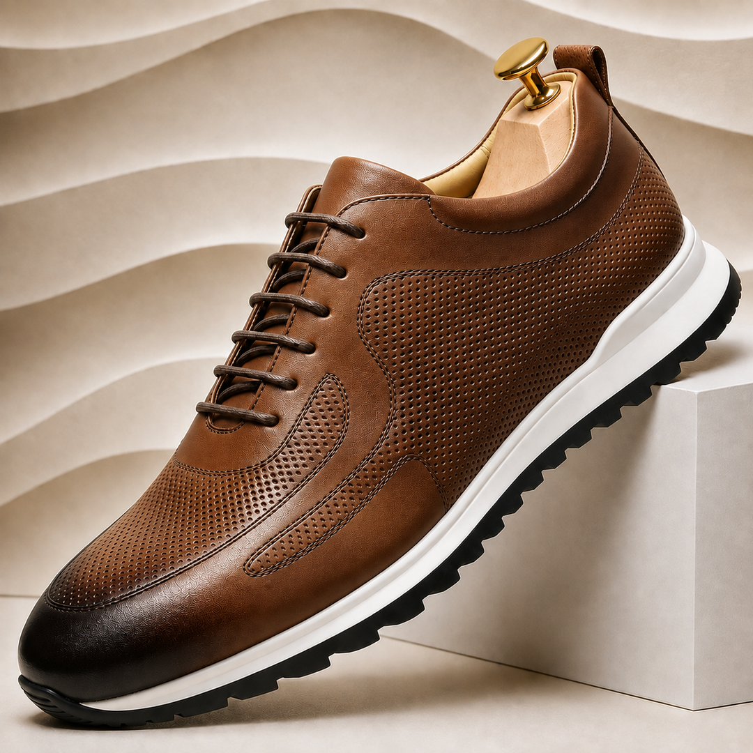 Rindsleder Sneaker Herren Premium Casual Komfort Schuhe
