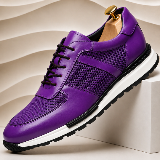 Rindsleder Sneaker Herren Casual Komfort Freizeitschuhe