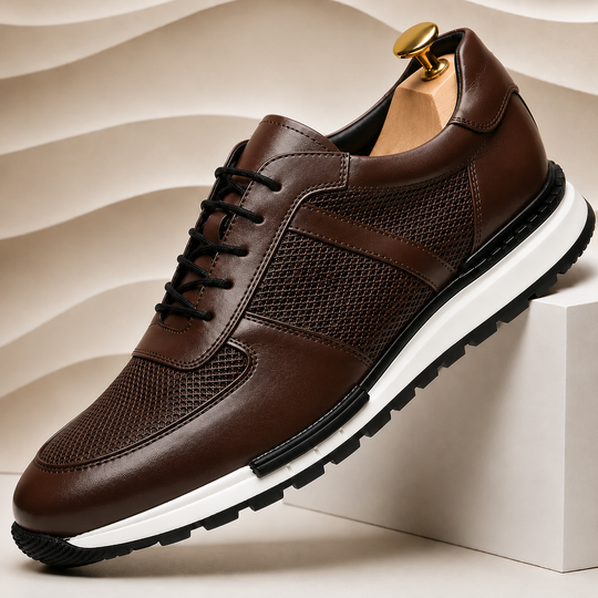 Rindsleder Sneaker Herren Casual Komfort Freizeitschuhe