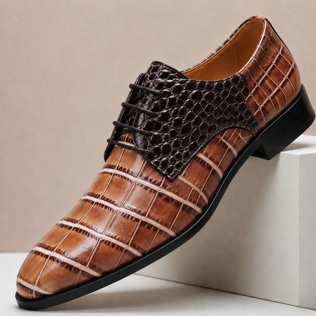 Geprägte Leder Anzugschuhe Herren Business Elegant