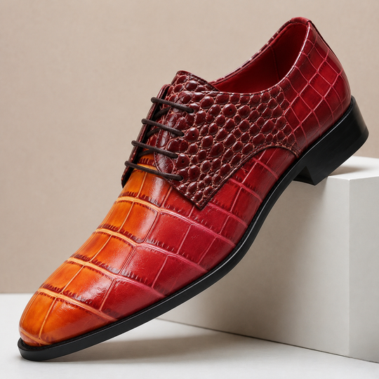 Geprägte Leder Anzugschuhe Herren Business Elegant