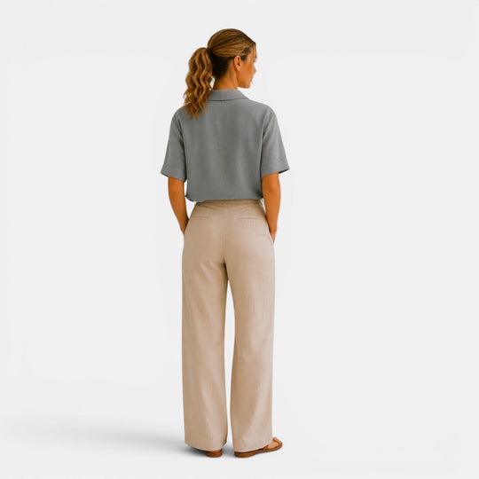 Bluse Damen Kurzarm Locker Knopfleiste Sommer