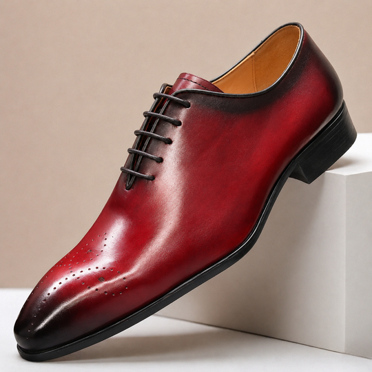 Perforierte Leder Oxford Schuhe Herren Business