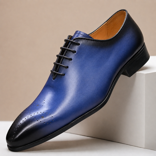Perforierte Leder Oxford Schuhe Herren Business