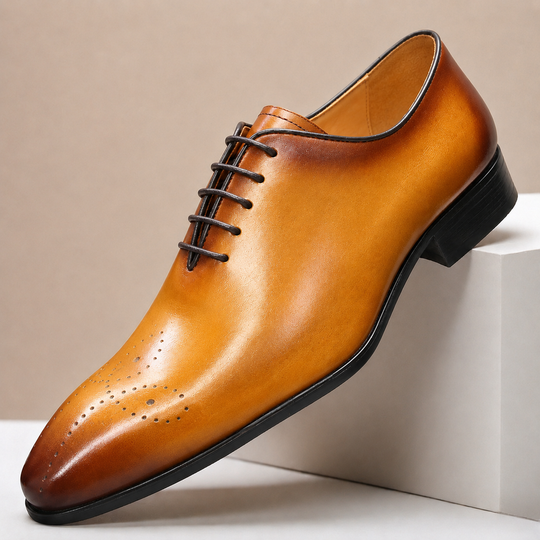 Perforierte Leder Oxford Schuhe Herren Business