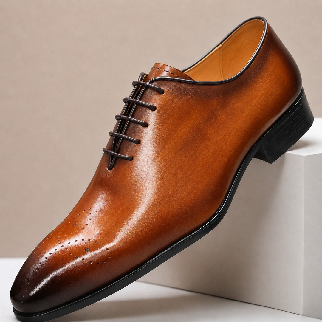 Perforierte Leder Oxford Schuhe Herren Business