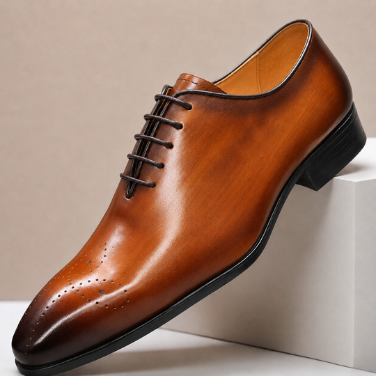 Perforierte Leder Oxford Schuhe Herren Business
