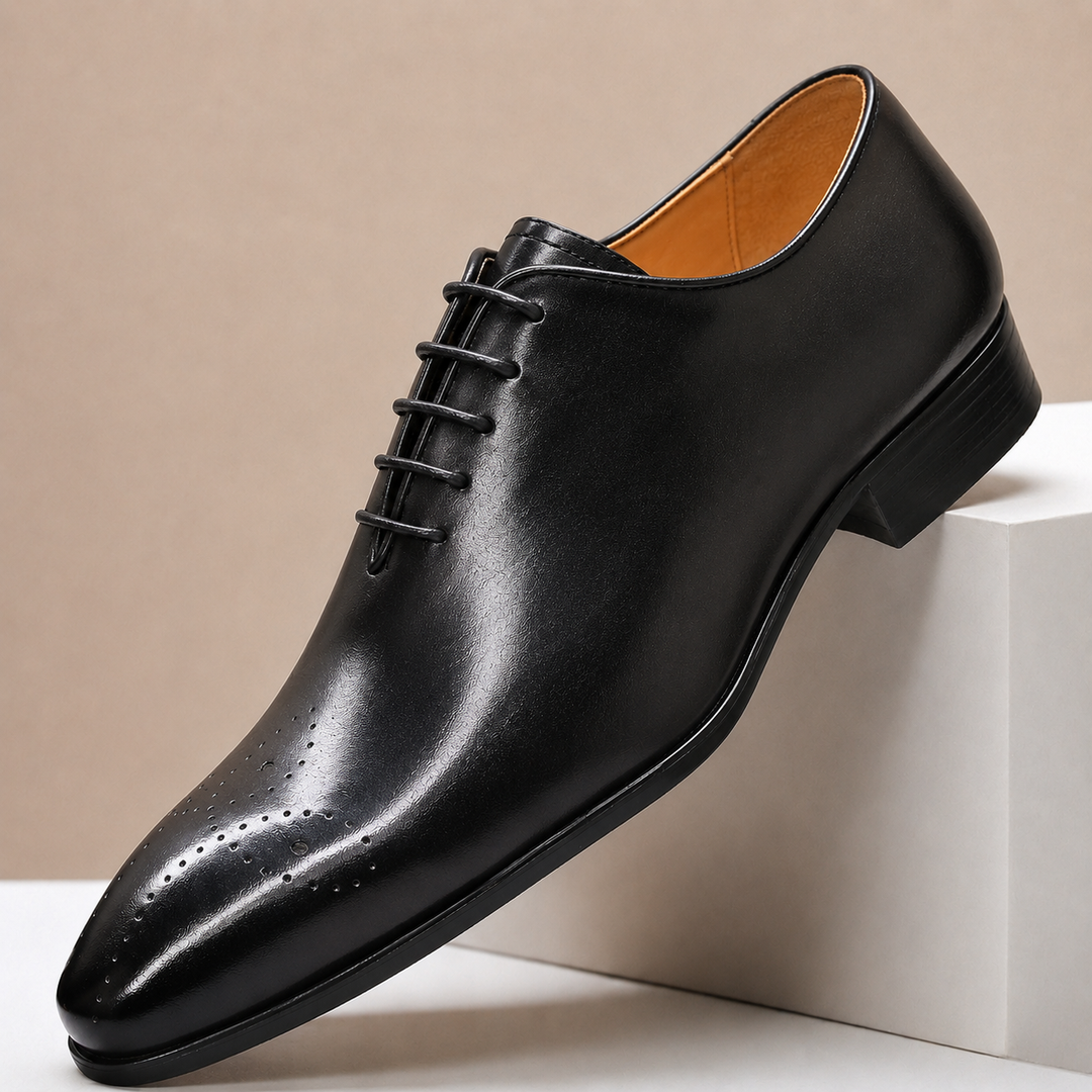 Perforierte Leder Oxford Schuhe Herren Business