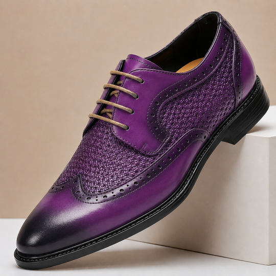 Rindsleder Anzugschuhe Herren Paneele Business Elegant