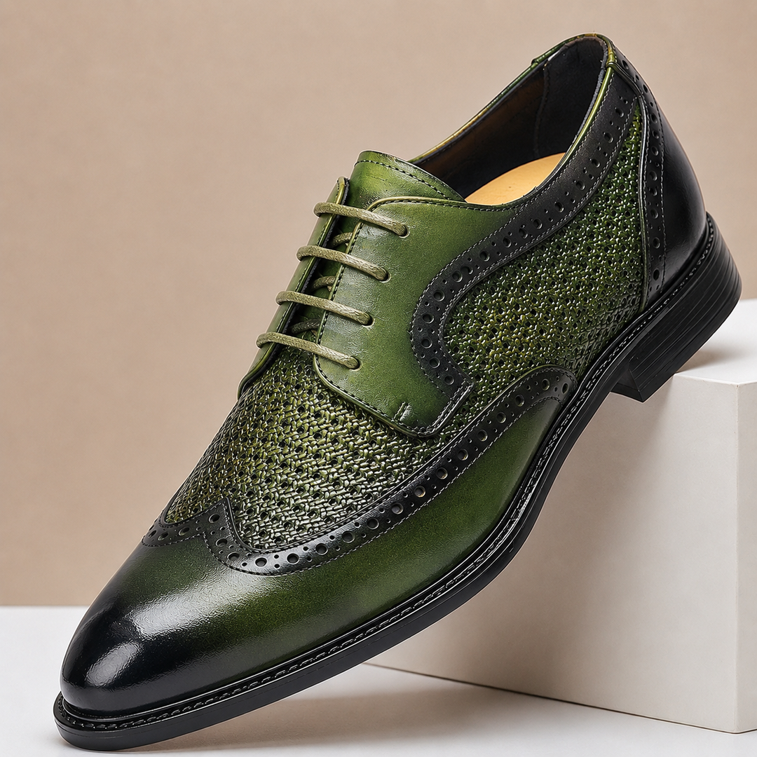 Rindsleder Anzugschuhe Herren Paneele Business Elegant