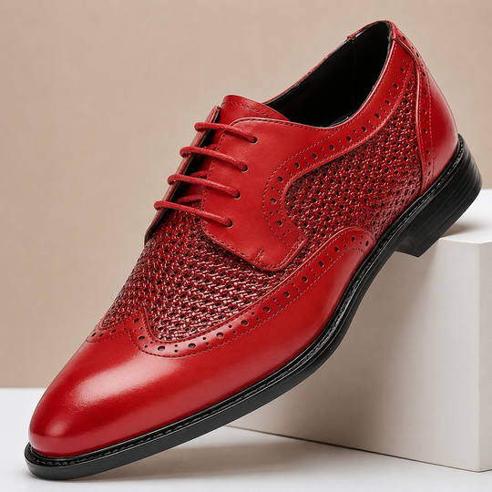 Rindsleder Anzugschuhe Herren Paneele Business Elegant