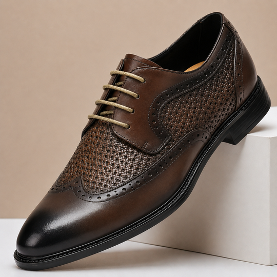 Rindsleder Anzugschuhe Herren Paneele Business Elegant