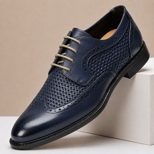 Rindsleder Anzugschuhe Herren Paneele Business Elegant