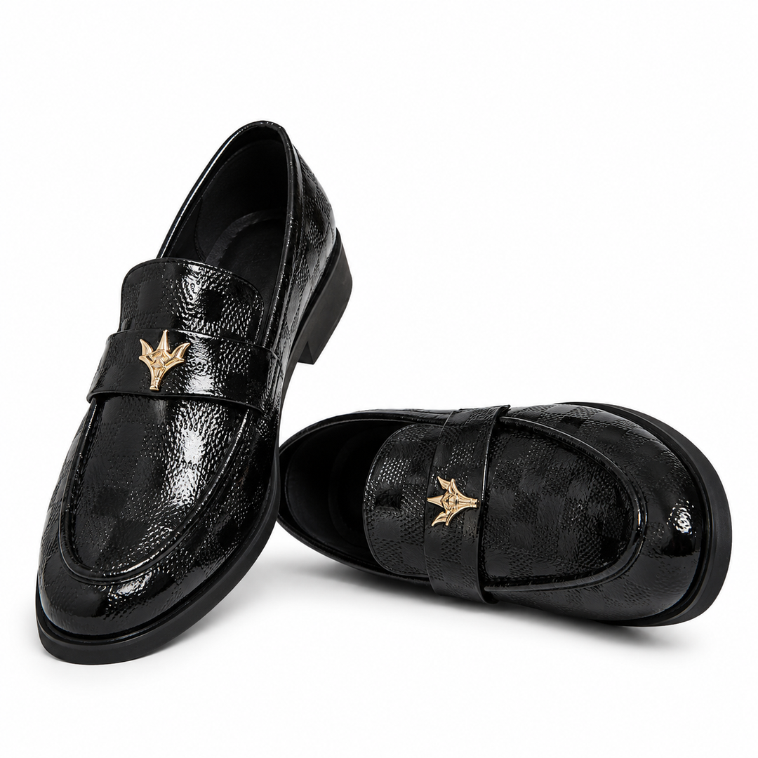 Geprägte Leder Loafer Herren Slip-On Elegant Slipper