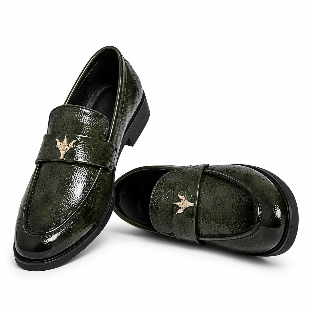 Geprägte Leder Loafer Herren Slip-On Elegant Slipper