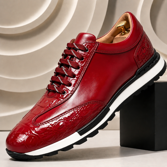 Rindsleder Sneaker Herren Elegant Casual Low-Top Schuhe