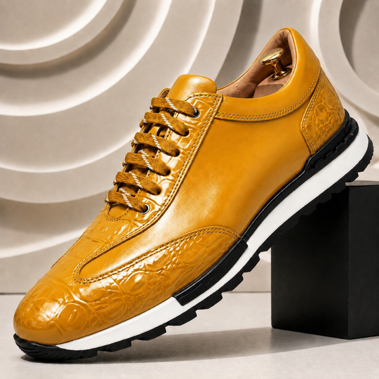 Rindsleder Sneaker Herren Elegant Casual Low-Top Schuhe