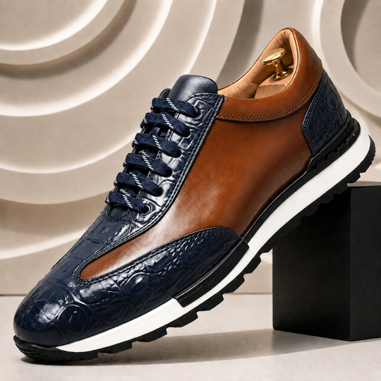 Rindsleder Sneaker Herren Elegant Casual Low-Top Schuhe