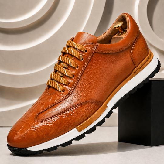 Rindsleder Sneaker Herren Elegant Casual Low-Top Schuhe