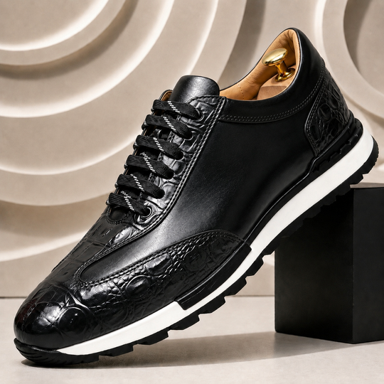 Rindsleder Sneaker Herren Elegant Casual Low-Top Schuhe