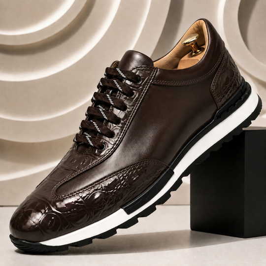 Rindsleder Sneaker Herren Elegant Casual Low-Top Schuhe