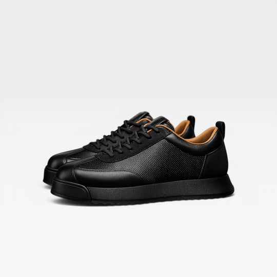 Klassische Rindsleder Sneaker Herren Schnürung Bequem