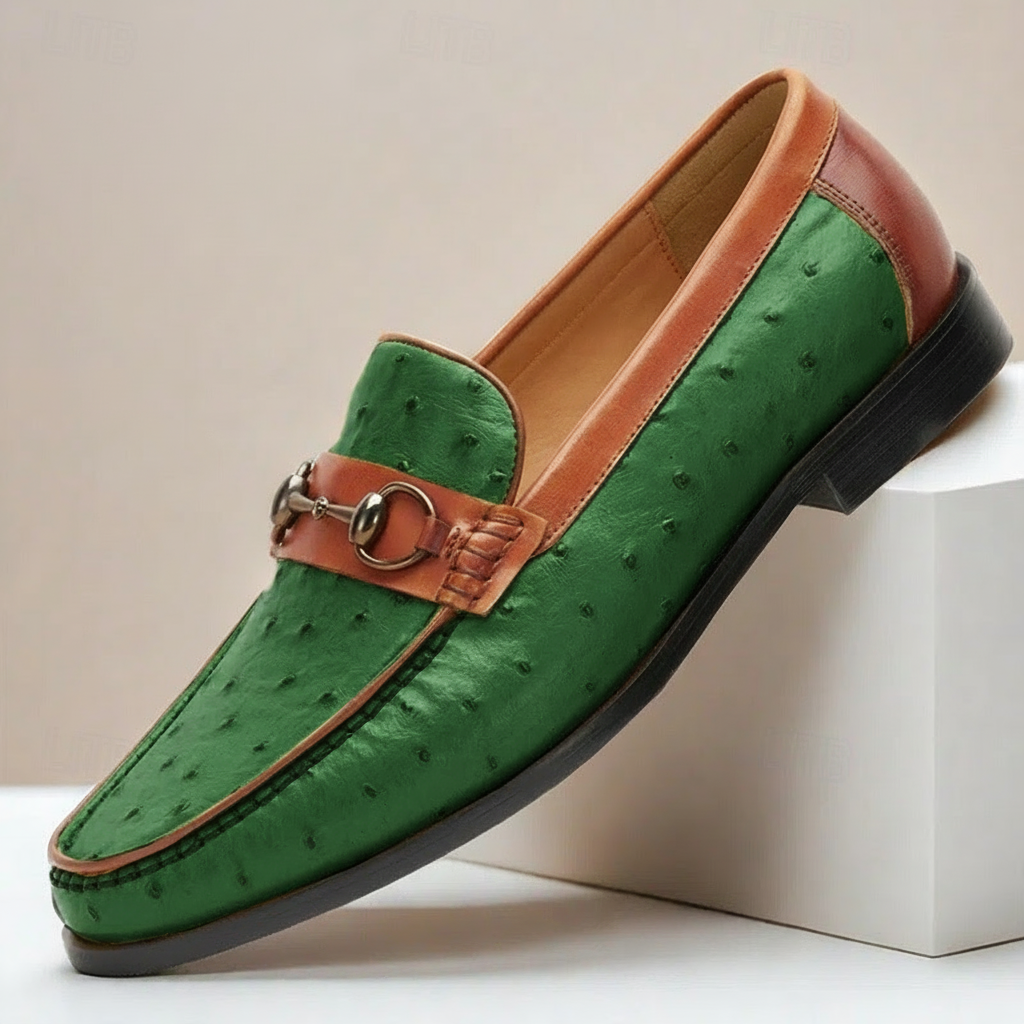 Rindsleder Loafer Herren Elegant Slip-On Penny Slipper