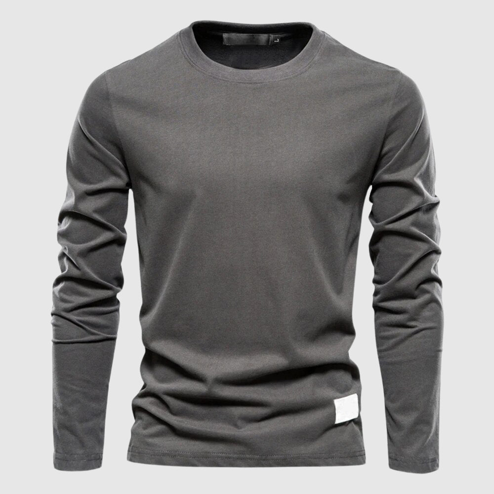 Klassisches Baumwollhemd Herren Elegant Business Casual