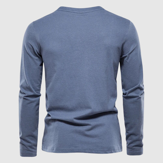 Klassisches Baumwollhemd Herren Elegant Business Casual
