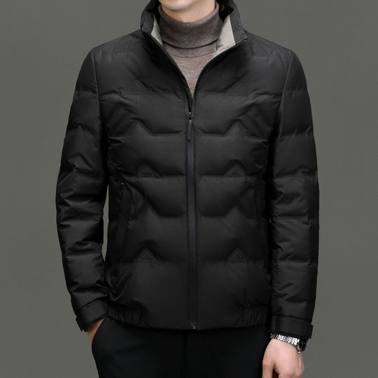 Daunenjacke Herren Entendaunen Seitentaschen Elegant