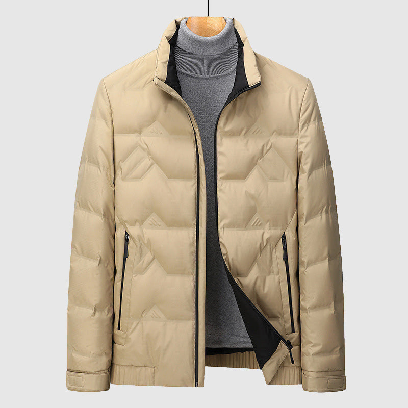 Daunenjacke Herren Entendaunen Seitentaschen Elegant