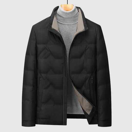 Daunenjacke Herren Entendaunen Seitentaschen Elegant