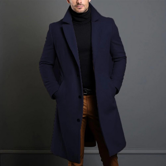 Eleganter Wollmantel Herren Wintermantel Warm Klassisch