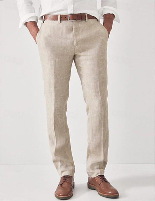 Herren Leinen-Anzughose – Elegante Sommerhose aus 100% Leinen