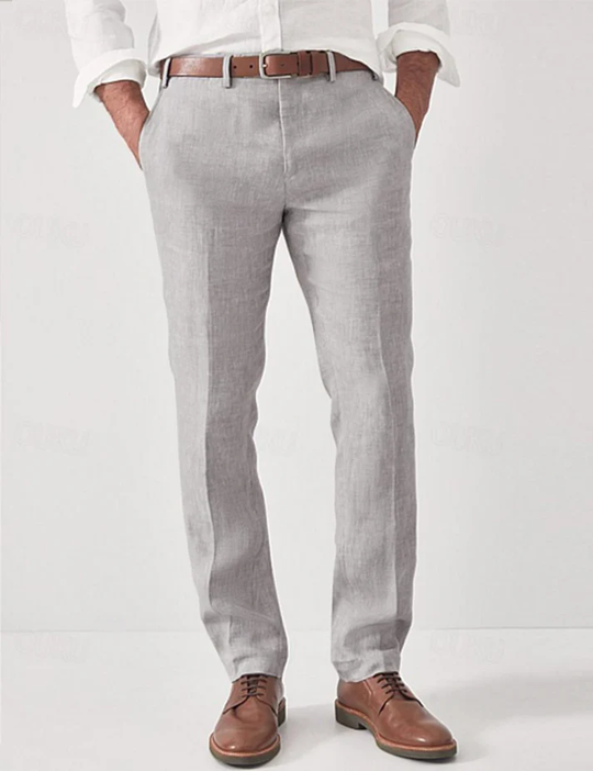 Herren Leinen-Anzughose – Elegante Sommerhose aus 100% Leinen